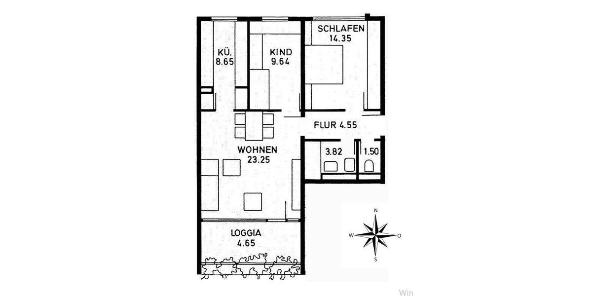 Etagenwohnung Unterhaching - 3 Zimmer, 70 m&sup2;, 1.800&euro; | Angebot:25990547