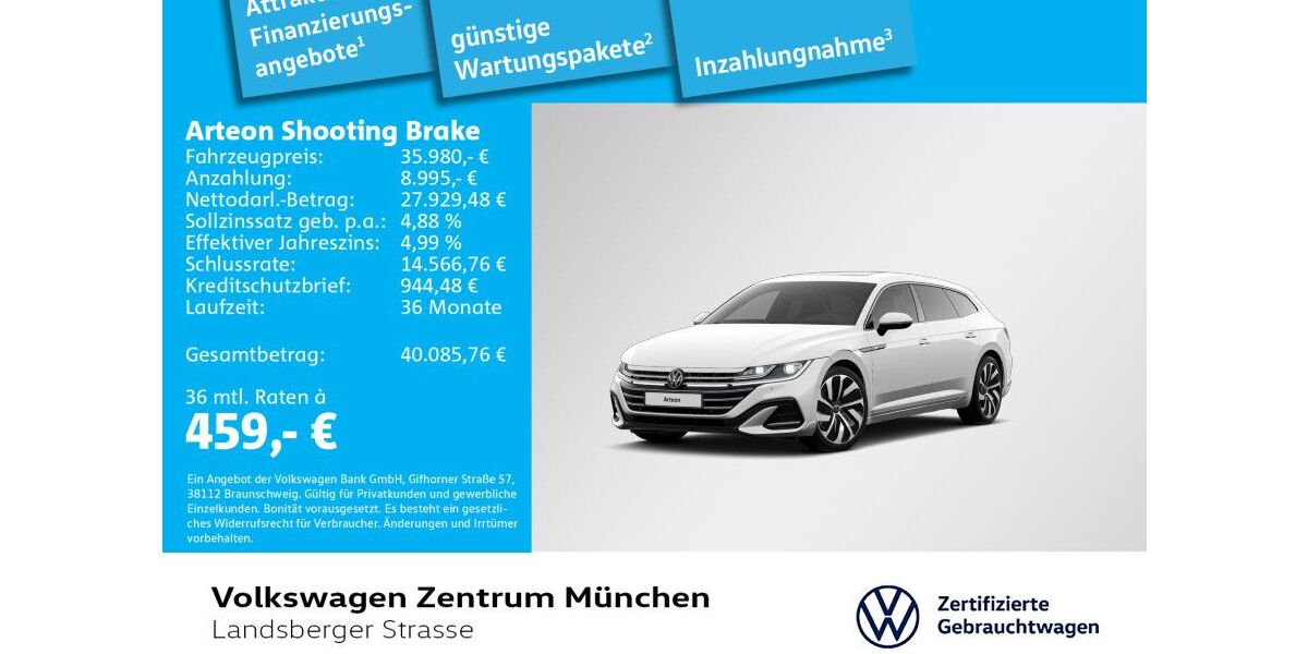 VW Arteon 29.534 km 35.980 &euro; München 80687