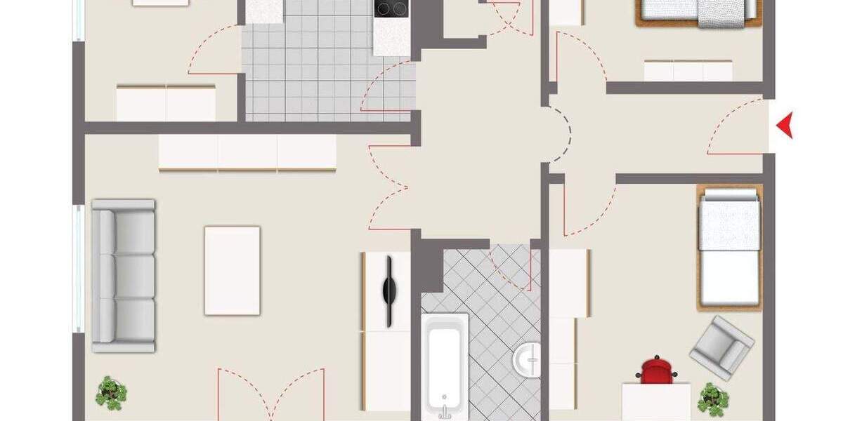 Etagenwohnung Maxhütte-Haidhof Maxhütte - 4 Zimmer, 106 m&sup2;, 219.000&euro; | Angebot:25674604