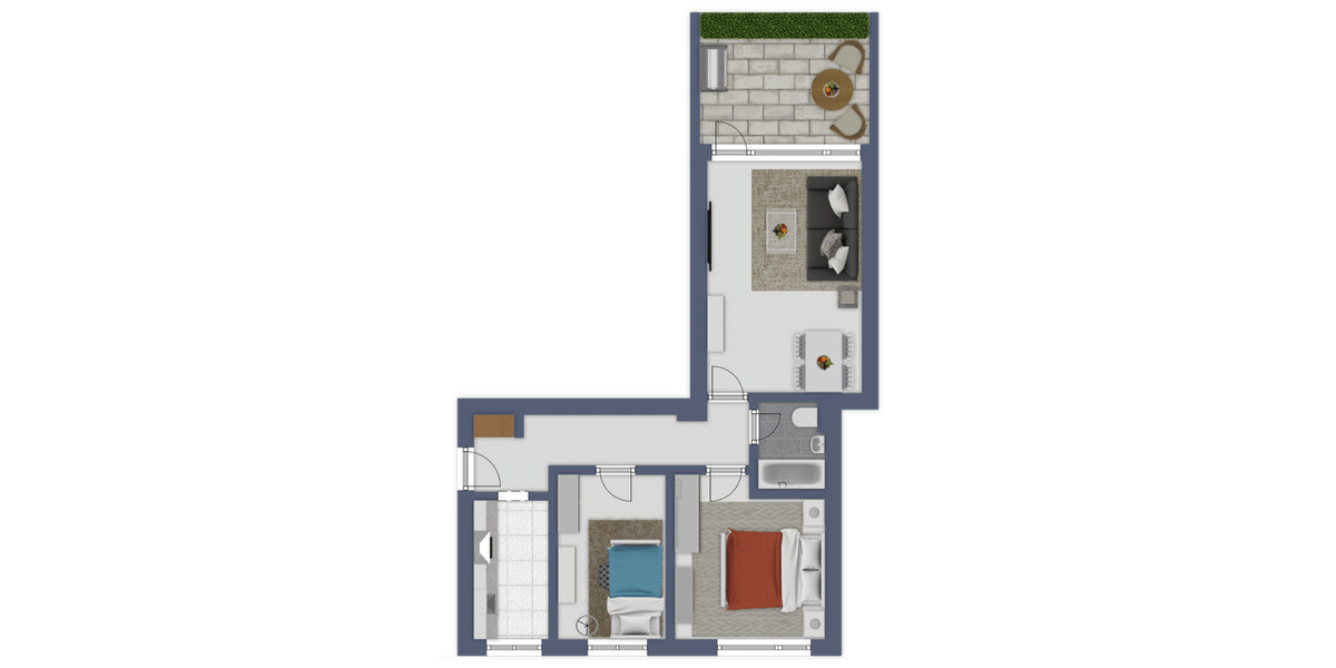 Etagenwohnung Hamburg Billstedt - 2 Zimmer, 63 m&sup2;, 799&euro; | Angebot:26894631