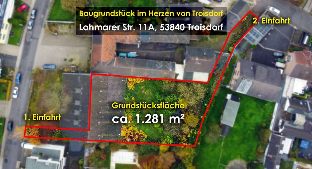 Grundstück zu verkaufen in Troisdorf-Mitte 850.000 € 1281 m² zimmer