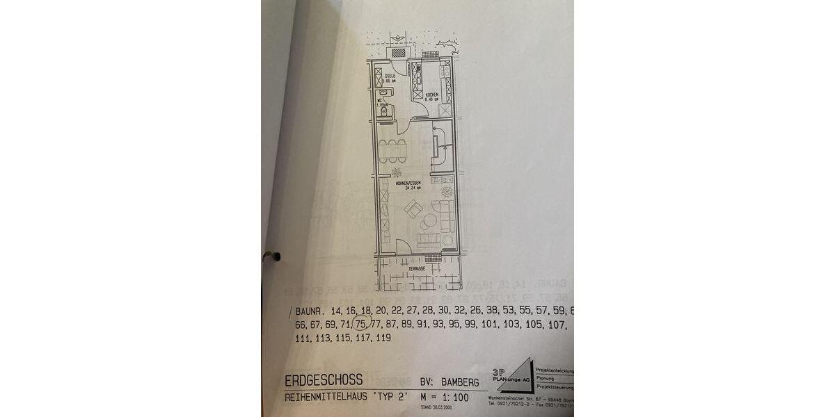 Reihenhaus Bamberg Gereuth - 5 Zimmer, 126 m&sup2;, 525.000&euro; | Angebot:26090018