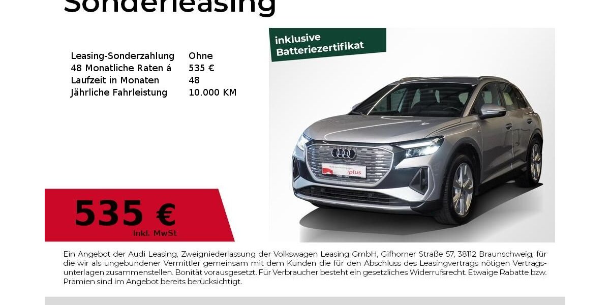 Audi Q4 e-tron 85.430 km 32.480 &euro; Nürnberg 90441