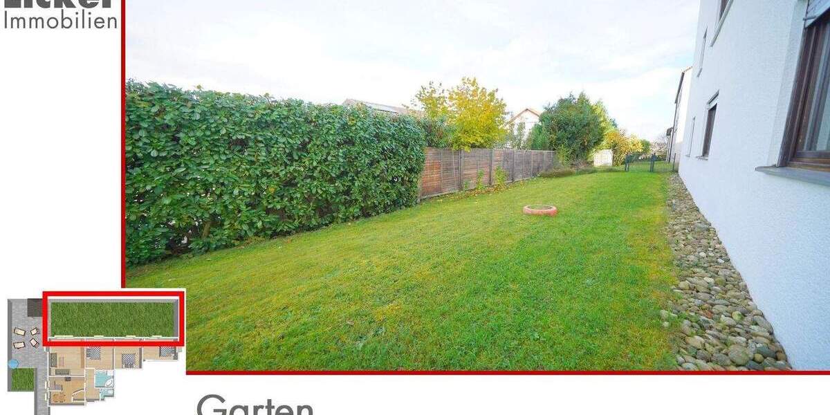 * Gartengeschoss-Whg. mit 130m² Terrassen- und Gartenfläche. 4 zimmer