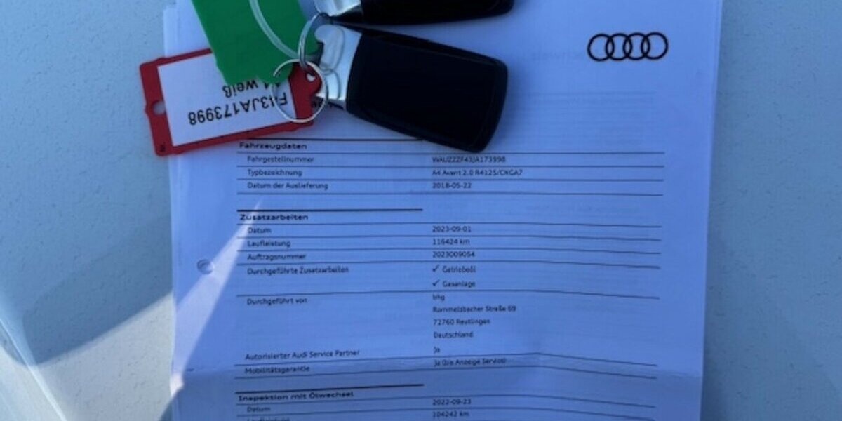 Audi A4 2.0 g-tron sport s-tronic Erdgas 154.836 km 12.500 &euro; Neckarsulm 74172