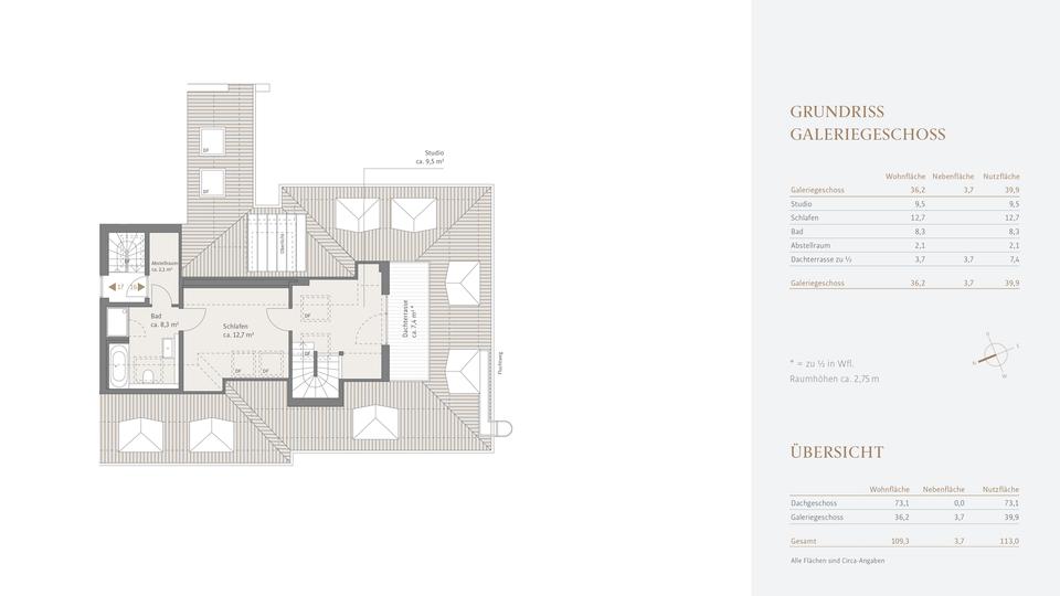 Dachgeschoßwohnung München Maxvorstadt - 4 Zimmer, 110 m&sup2;, 3.650&euro; | Angebot:26625756