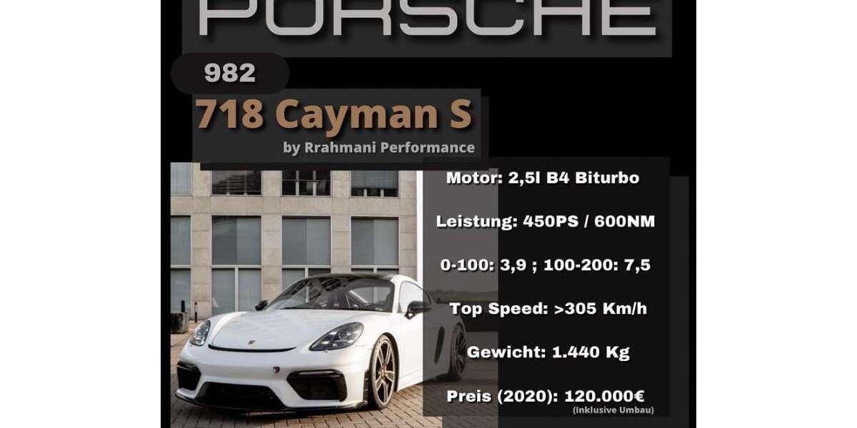 Porsche Cayman 40.000 km 77.850 &euro; Murg 79730