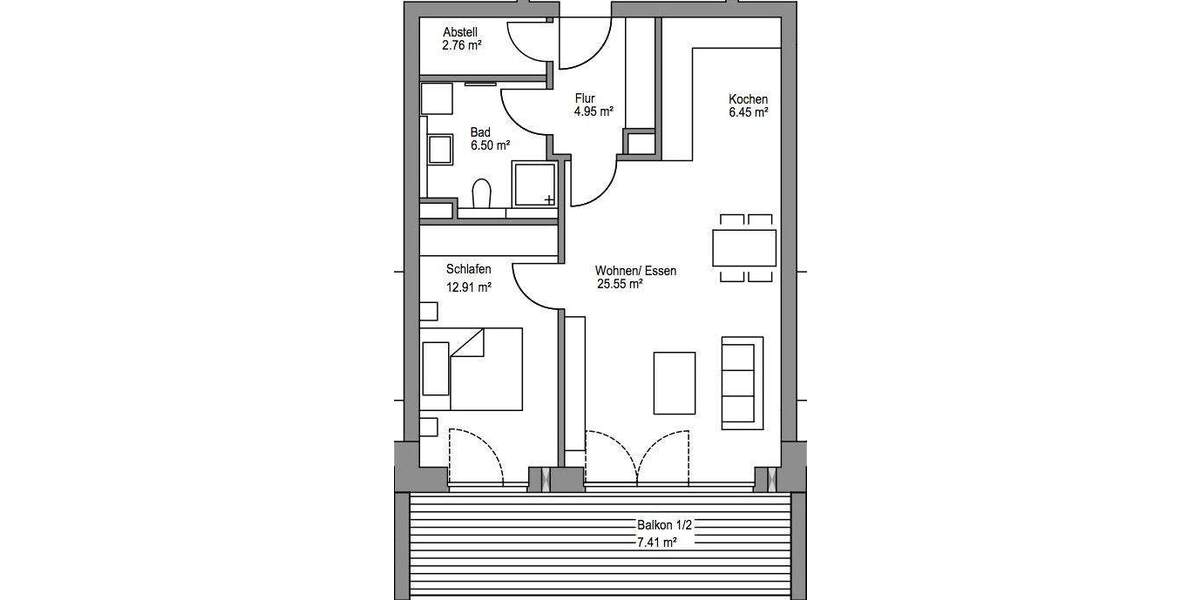 Etagenwohnung Isernhagen / Altwarmbüchen Altwarmbüchen - 2 Zimmer, 67 m&sup2;, 335.000&euro; | Angebot:25195969