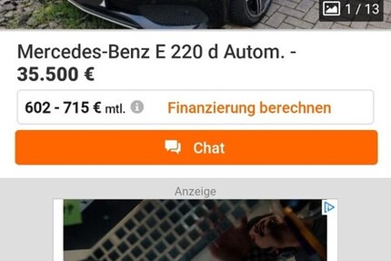 Mercedes-Benz E 220 140.000 km 35.500 € Nidderau 61130