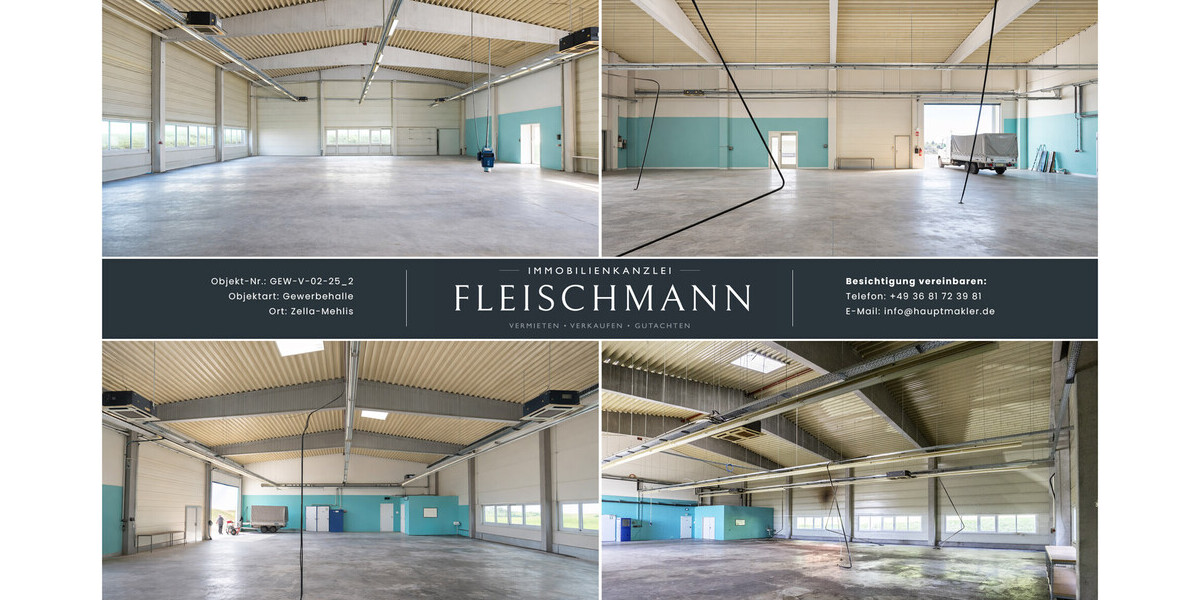 Moderne Gewerbeimmobilie mit klimatisierter Halle und Einliegerwohnung - Gewerbeobjekt Zella-Mehlis Mehlis | Angebot:26629637