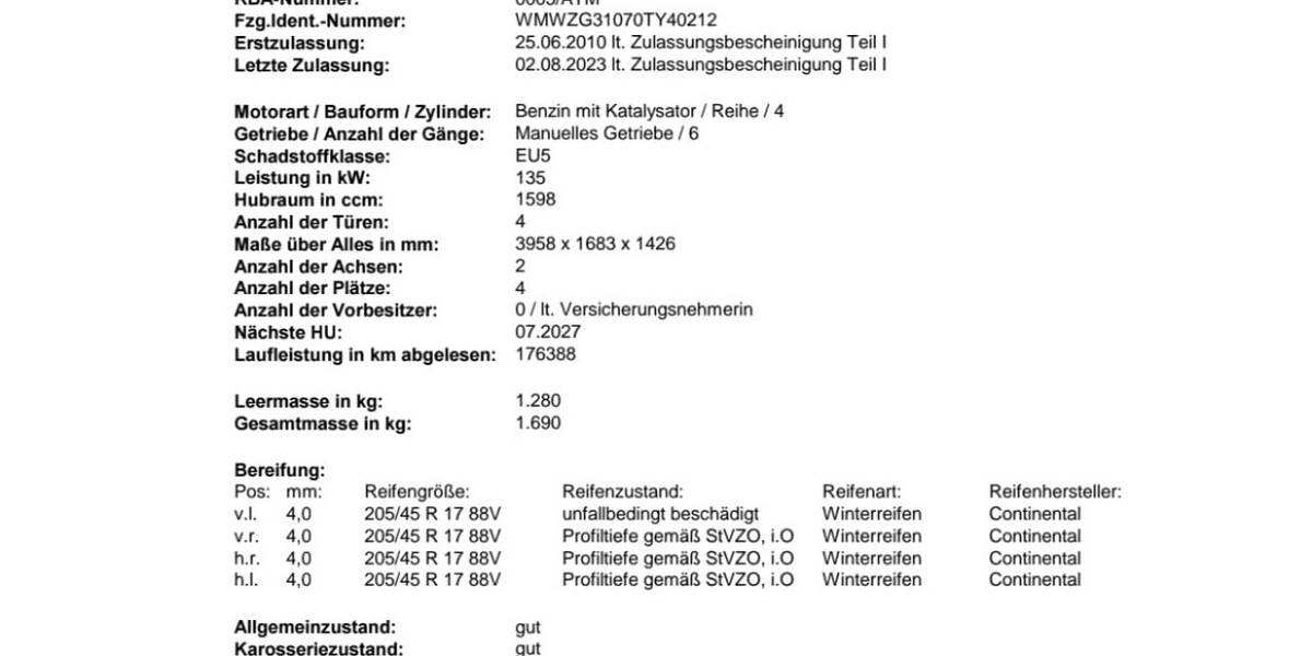 Mini Clubman 176.350 km 3.800 &euro; Kirchheim 36275