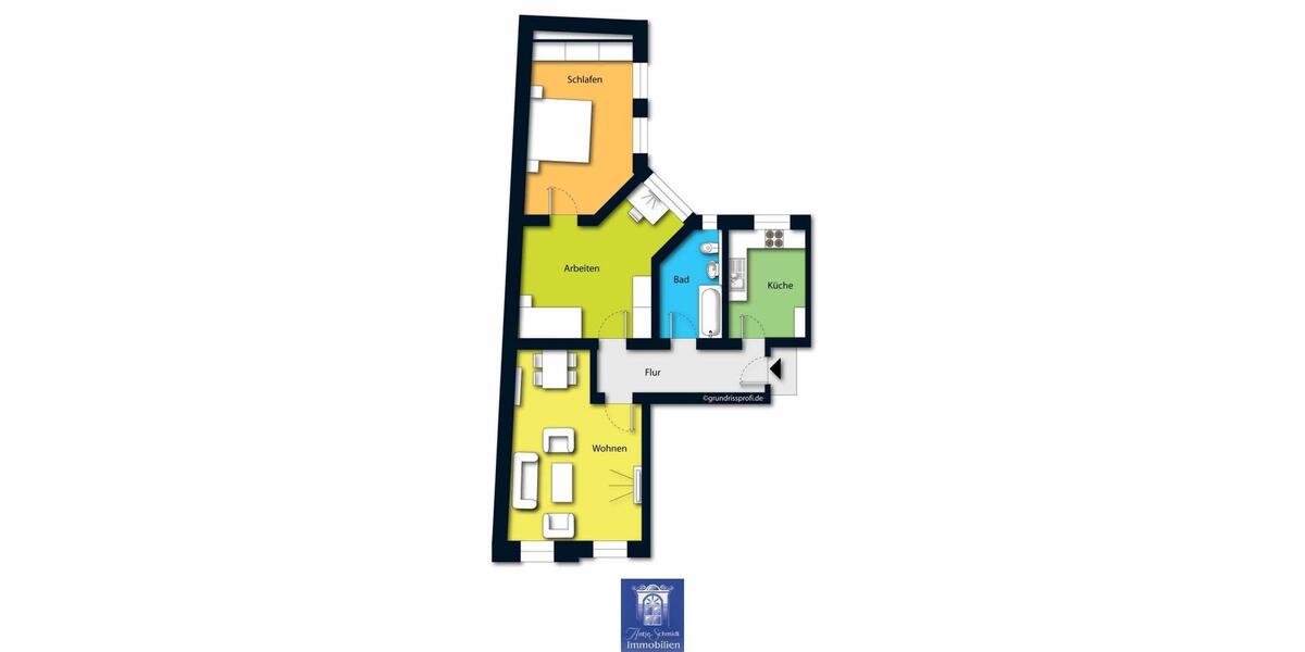 Etagenwohnung Bautzen - 3 Zimmer, 73 m&sup2;, 475&euro; | Angebot:25982564