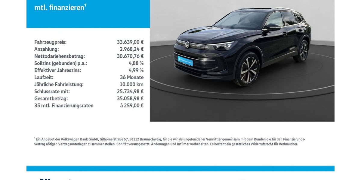 VW Tiguan 25.150 km 33.239 &euro; Leinefelde-Worbis/DE 37327
