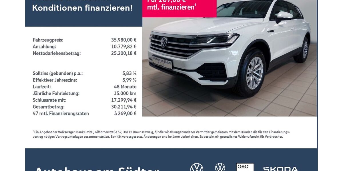 VW Touareg 96.807 km 35.980 &euro; Rietberg 33397