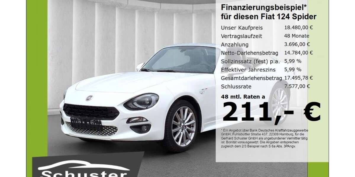 Fiat 124 Spider 37.488 km 18.480 &euro; Ruhstorf 94099