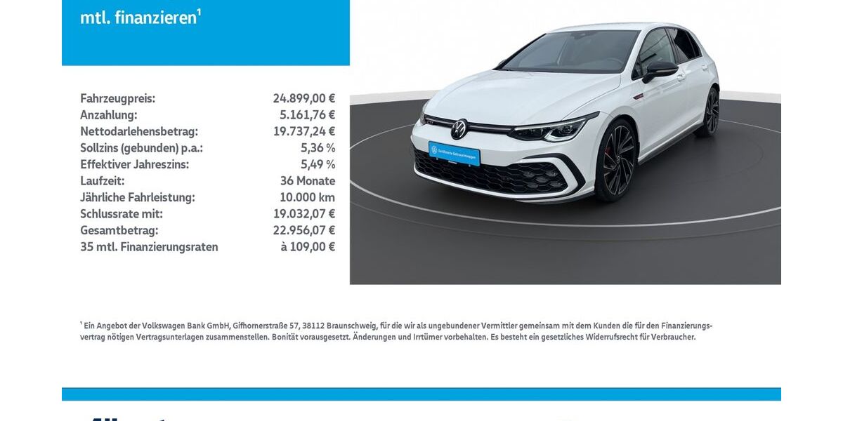VW Golf 62.500 km 24.899 &euro; Mühlhausen/Thüringen 99974