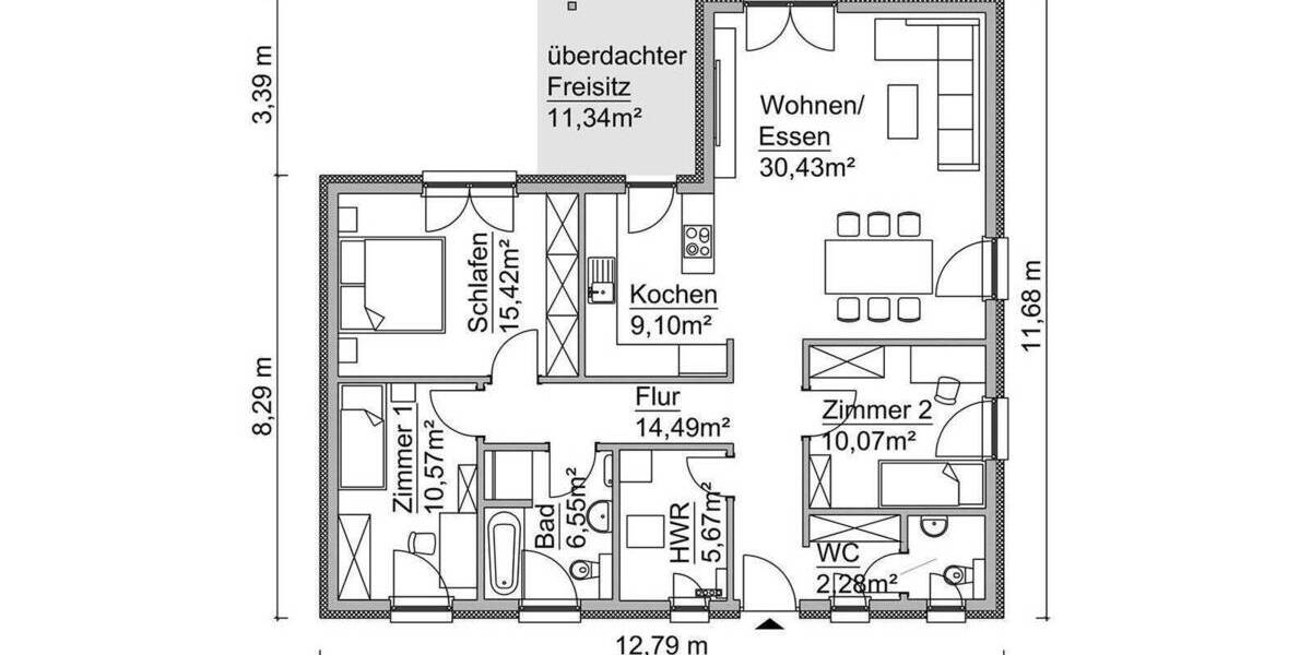 Einfamilienhaus Heringsdorf Benz - 4 Zimmer, 116 m&sup2;, 359.050&euro; | Angebot:25771317