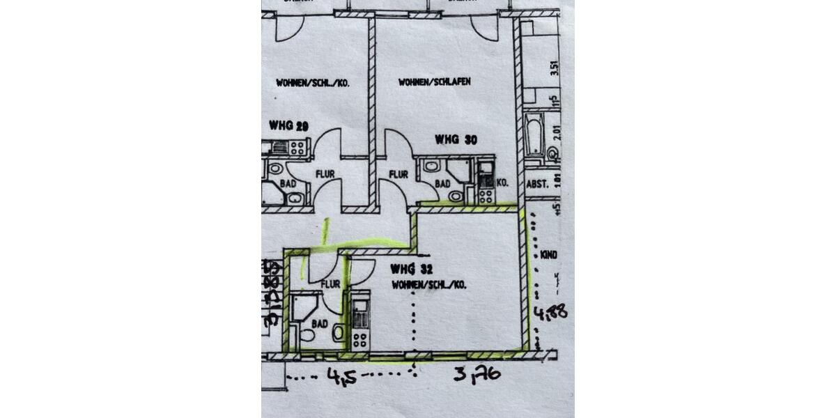 Etagenwohnung Regensburg Galgenberg - 1 Zimmer, 33 m&sup2;, 195.000&euro; | Angebot:26041878