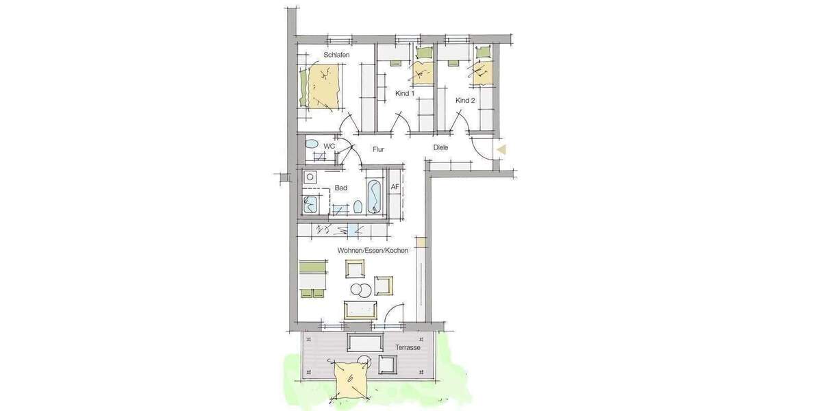 Etagenwohnung Nürnberg Herpersdorf - 4 Zimmer, 93 m&sup2;, 502.486&euro; | Angebot:25567245
