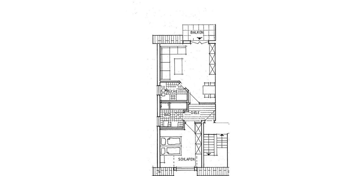 Dachgeschoßwohnung Ludwigshafen am Rhein Edigheim - 2 Zimmer, 54 m&sup2;, 695&euro; | Angebot:25422686