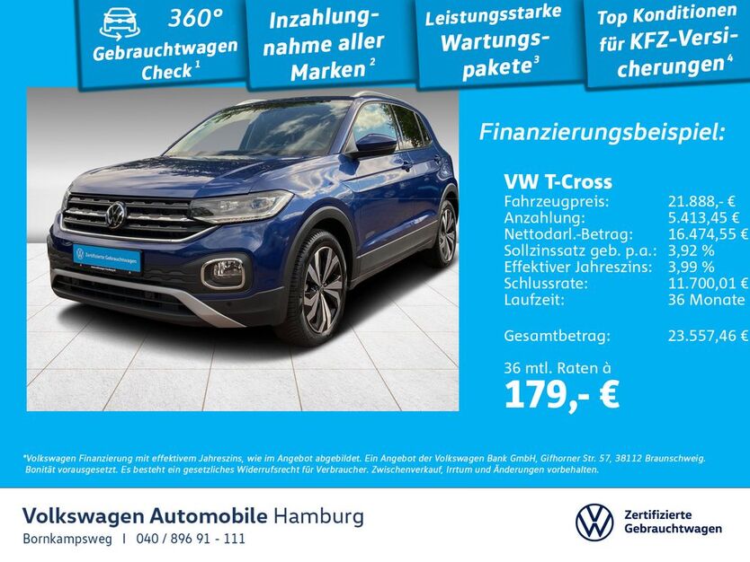 VW T-Cross 10.262 km 21.888 € Hamburg 22761