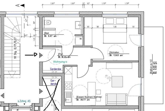 Etagenwohnung Münster Münster-West - 2 Zimmer, 50 m&sup2;, 897&euro; | Angebot:26666083