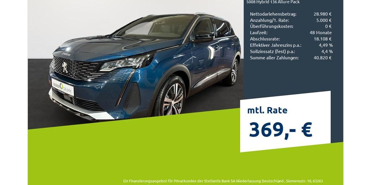 Peugeot 5008 15.859 km 27.980 &euro; Münster - Amelsbüren 48163