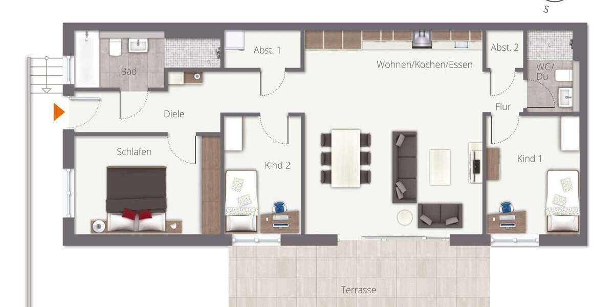 Etagenwohnung Biberach - 4.5 Zimmer, 103 m&sup2;, 530.700&euro; | Angebot:26270152
