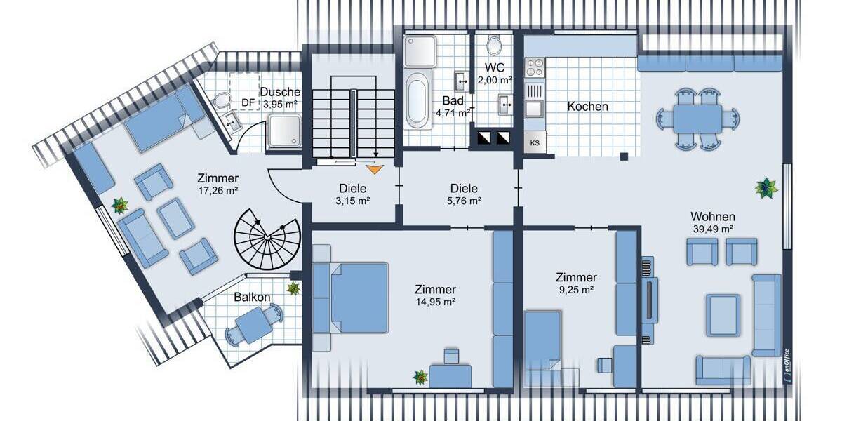 Etagenwohnung Allensbach Langenrain - 5 Zimmer, 121 m&sup2;, 399.000&euro; | Angebot:25685962