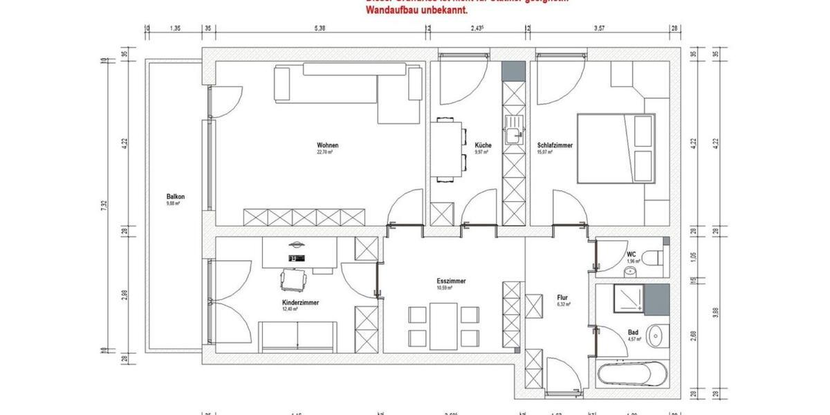 Etagenwohnung Röthenbach an der Pegnitz - 4 Zimmer, 84 m&sup2;, 1.380&euro; | Angebot:26115690