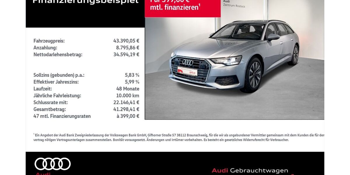 Audi A6 28.485 km 43.390 &euro; Rostock 18059