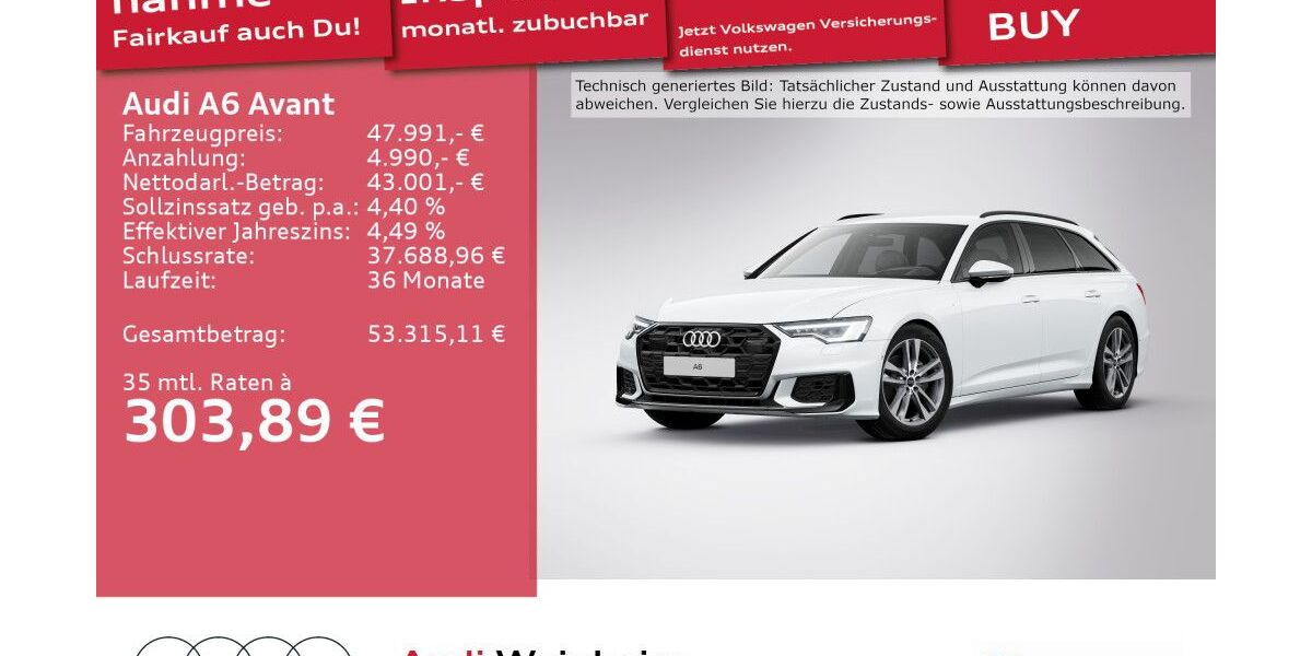 Audi A6 28.330 km 47.991 &euro; Weinheim 69469