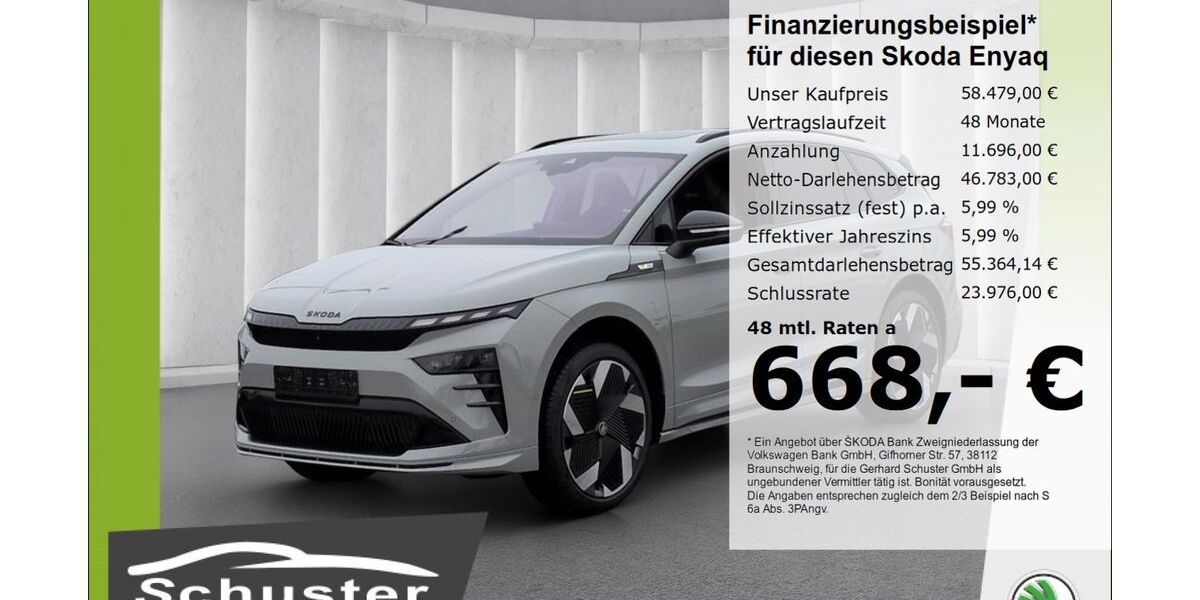 Skoda Enyaq 1.500 km 58.479 &euro; Ruhstorf 94099
