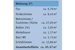 Etagenwohnung Künzelsau Taläcker - 3 Zimmer, 65 m&sup2;, 700&euro; | Angebot:25050871