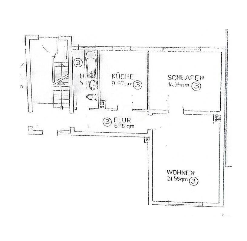 Helle 2-Zimmer-Erdgeschoßwohnung in zentraler und ruhiger Lage