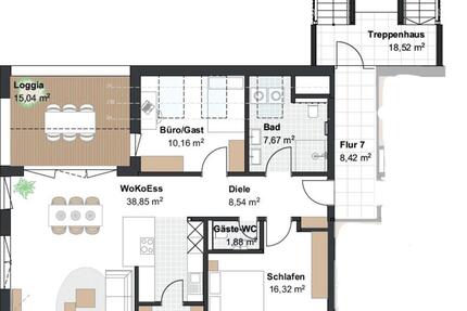 Exklusive Penthousewohnung in Meßkirch mit Blick über die Stadt 3.5 zimmer