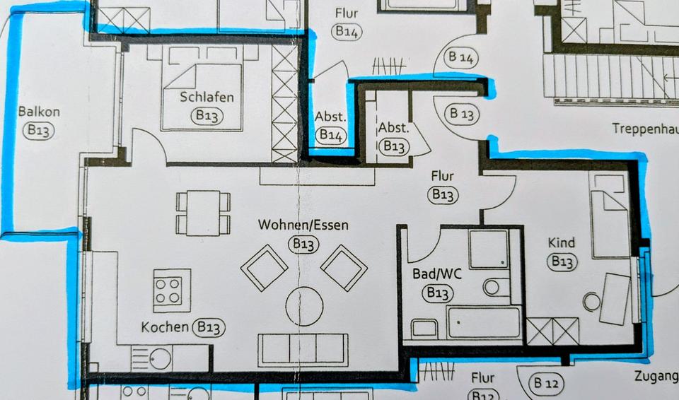 Etagenwohnung Backnang - 3.5 Zimmer, 70 m&sup2;, 299.000&euro; | Angebot:26892022