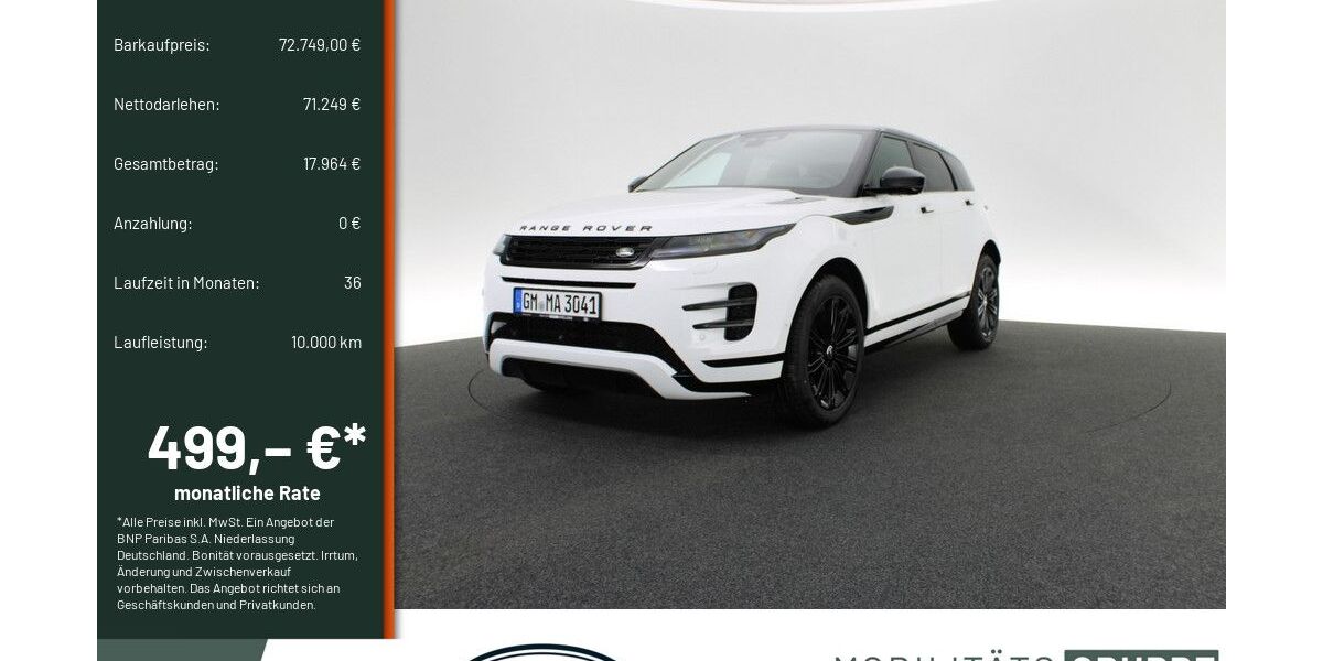 Land Rover Range Rover Evoque 2.500 km 57.799 &euro; Engelskirchen 51766