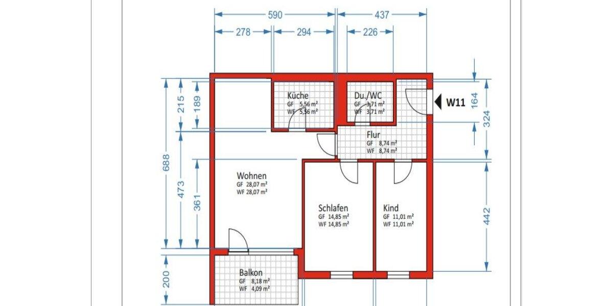 Etagenwohnung Chemnitz Bernsdorf - 3 Zimmer, 78 m&sup2;, 135.000&euro; | Angebot:27096193