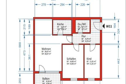 Wohnung Chemnitz Bernsdorf - 3 Zimmer, 78 m&sup2;, 130.000&euro; | Angebot:27096193