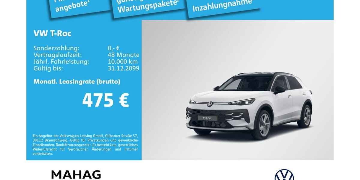 VW T-Roc 3.000 km 33.980 &euro; Ottobrunn 85521
