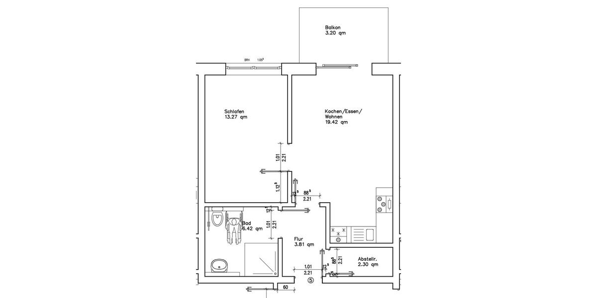Moderne 48 qm Wohnung mit Balkon, Warburg 2 zimmer