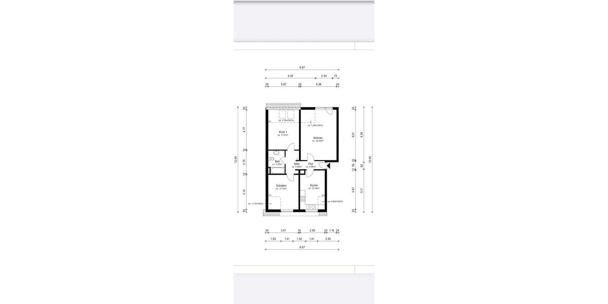 Etagenwohnung Hildesheim Bockfeld - 3 Zimmer, 78 m&sup2;, 179.000&euro; | Angebot:26961240