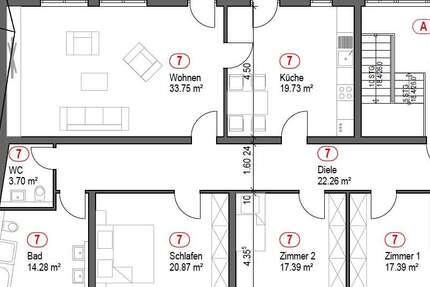 Wohnung Ludwigshafen am Rhein - 4 Zimmer, 156 m&sup2;, 1.750&euro; | Angebot:24807751