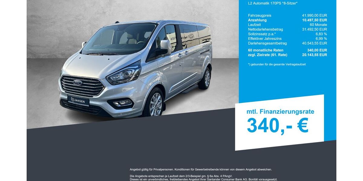 Ford Tourneo Custom 25.450 km 41.990 &euro; Haselünne 49740