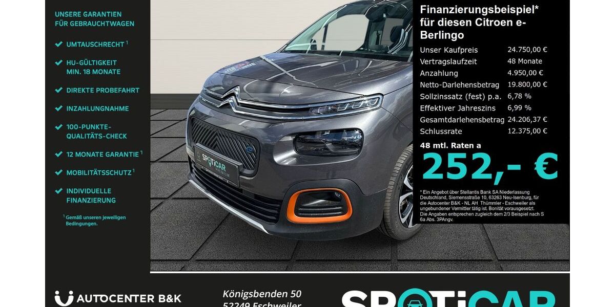 Citroen ë-Berlingo 38.800 km 24.450 &euro; Eschweiler 52249