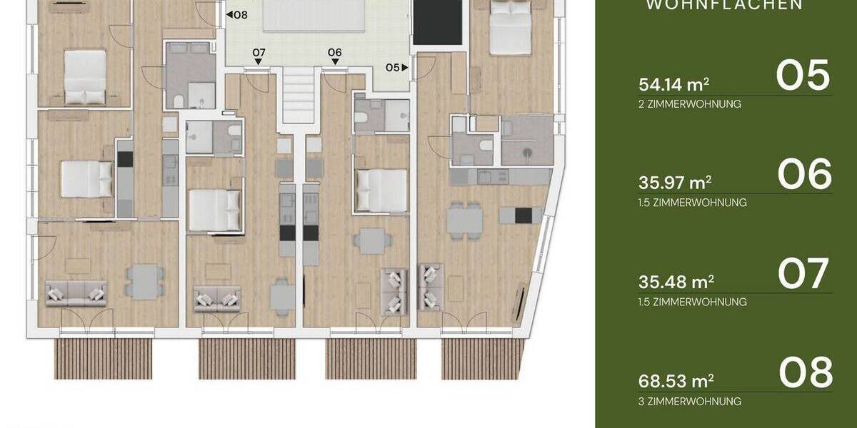 Etagenwohnung Bayerisch Gmain - 3 Zimmer, 68 m&sup2;, 513.000&euro; | Angebot:25968771