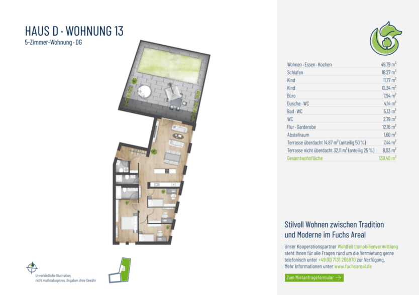 Wohnung zum Mieten in Heilbronn 2.850 € 139.39 m²
