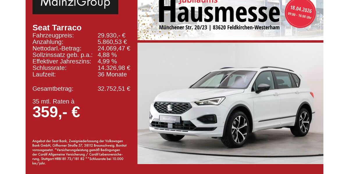 Seat Tarraco 101.726 km 29.930 &euro; Feldkirchen/Westerham 83620