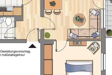 Wohnung Recklinghausen König Ludwig - 2 Zimmer, 44 m&sup2;, 399&euro; | Angebot:24778756